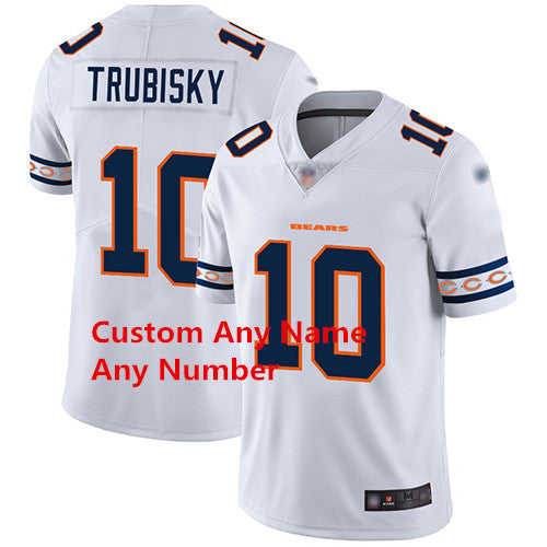 Custom Custom Men’s Bears White Stitched Football Limited Team Logo Fashion Jersey