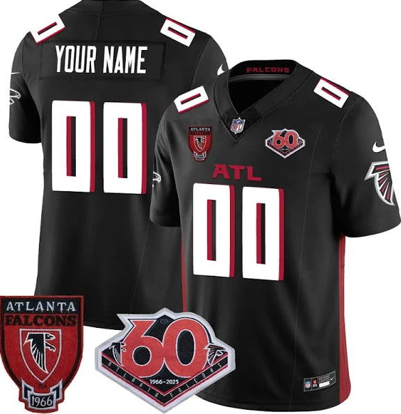 Custom Custom Men’s Atlanta Falcons 60th Season Vapor Limited Jersey