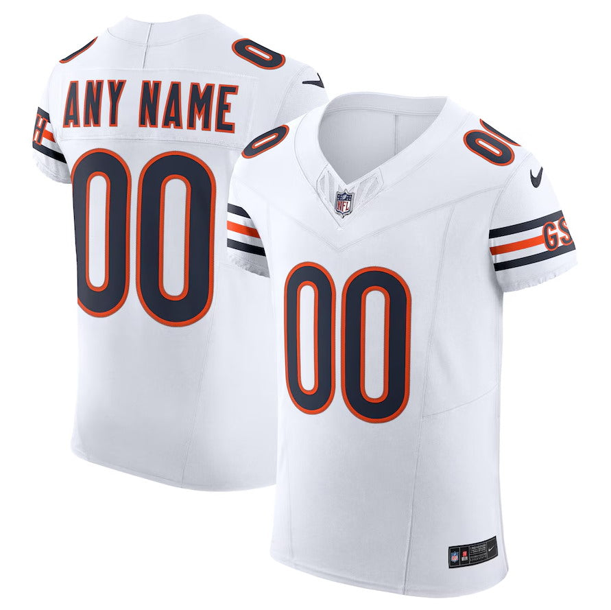 Custom Custom Men’s Chicago Bears White Vapor F.U.S.E. Elite Jersey