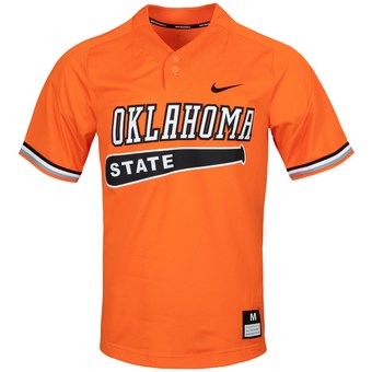 Custom Custom Oklahoma State Cowboys Orange College Baseball Jersey.