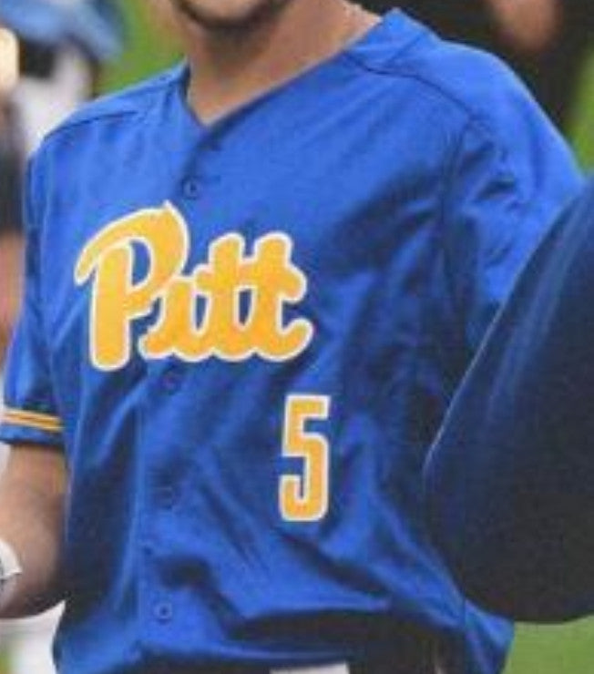 Custom Custom PITT Pittsburgh Panthers Blue Baseball Jerseys