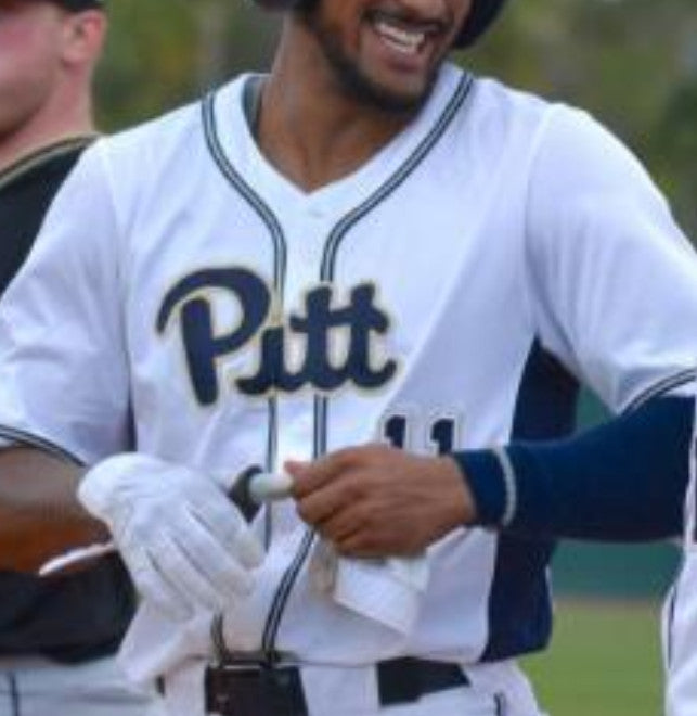 Custom Custom PITT Pittsburgh Panthers White Baseball Jerseys