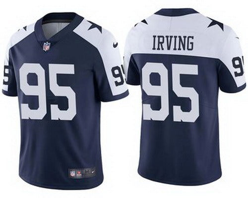 Custom Dallas Cowboys #95 David Irving Vapor Untouchable Limited Alternate Navy Jersey