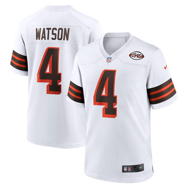 Custom Deshaun Watson Cleveland Browns Alternate Game Jersey – White