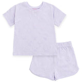 French Terry Drop Shoulder T-Shirt and Dolphin Shorts Outfit Set Infant to Little Kid