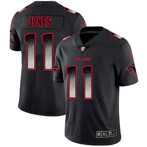 Custom Falcons #11 Julio Jones Black Men’s Stitched Football Vapor Untouchable Limited Smoke Fashion Jersey