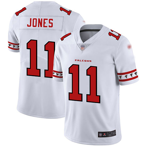 Custom Falcons #11 Julio Jones White Men’s Stitched Football Limited Team Logo Fashion Jersey