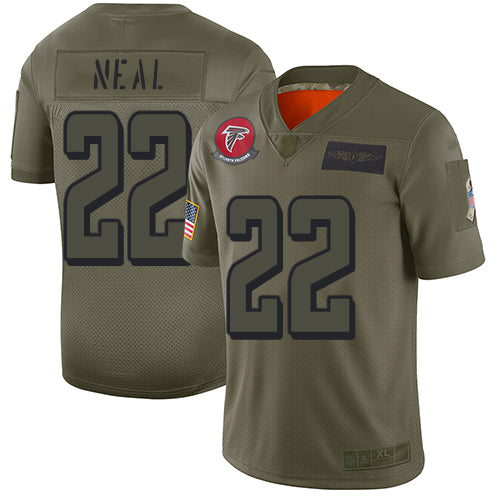 Custom Falcons #22 Keanu Neal Camo Men’s Stitched Football Limited 2019 Salute To Service Jersey