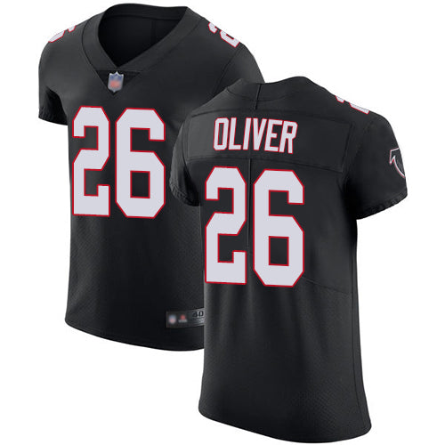 Custom Falcons #26 Isaiah Oliver Black Alternate Men’s Stitched Football Vapor Untouchable Elite Jersey