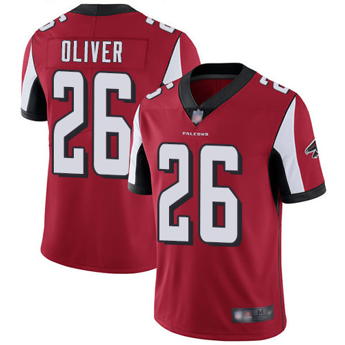 Custom Falcons #26 Isaiah Oliver Red Team Color Men’s Stitched Football Vapor Untouchable Limited Jersey