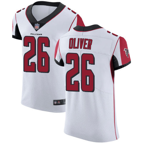 Custom Falcons #26 Isaiah Oliver White Men’s Stitched Football Vapor Untouchable Elite Jersey