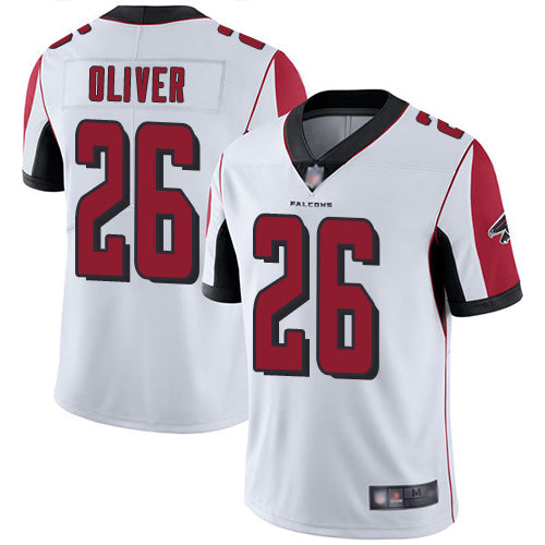 Custom Falcons #26 Isaiah Oliver White Youth Stitched Football Vapor Untouchable Limited Jersey