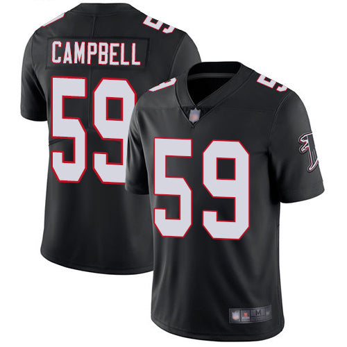 Custom Falcons #59 De’Vondre Campbell Black Alternate Men’s Stitched Football Vapor Untouchable Limited Jersey