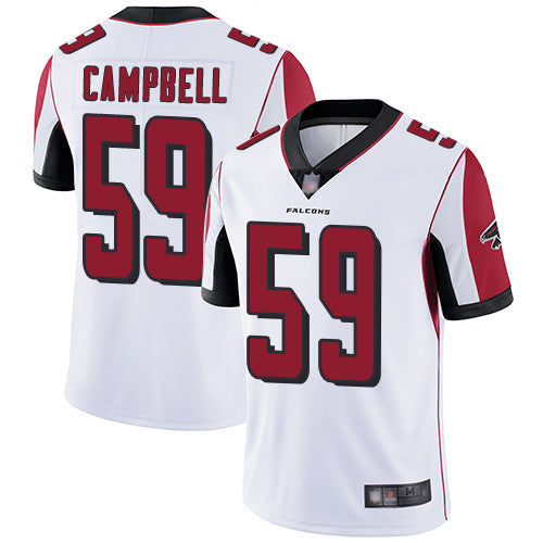 Custom Falcons #59 De’Vondre Campbell White Men’s Stitched Football Vapor Untouchable Limited Jersey
