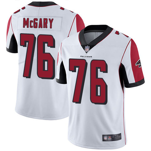 Custom Falcons #76 Kaleb McGary White Youth Stitched Football Vapor Untouchable Limited Jersey