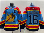 Custom Florida Panthers #16 Aleksander Barkov Light Blue Reverse Retro 2.0 Jersey