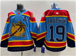 Custom Florida Panthers #19 Matthew Tkachuk Light Blue Reverse Retro 2.0 Jersey