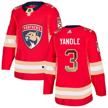 Custom Florida Panthers 3 Keith Yandle Red Drift Fashion  Jersey