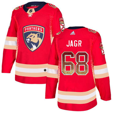 Custom Florida Panthers 68 Jaromir Jagr Red Drift Fashion  Jersey
