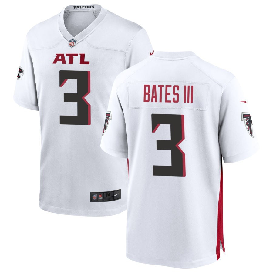 Custom Men’s #3 Jessie Bates III Atlanta Falcons Game Player Jersey – White