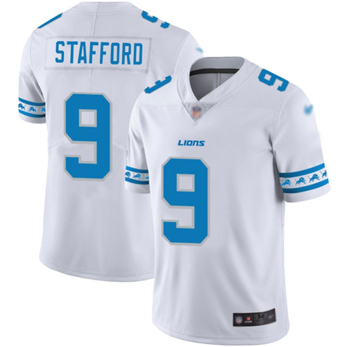 Custom Lions #9 Matthew Stafford White Men’s Stitched Football Limited Team Logo Fashion Jersey