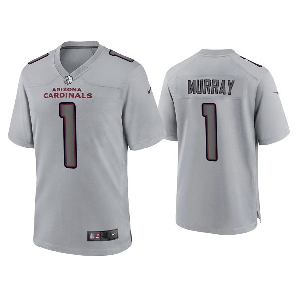Custom Men’s Arizona Cardinals #1 Kyler Murray Grey Atmosphere Fashion Stitched Game Jersey