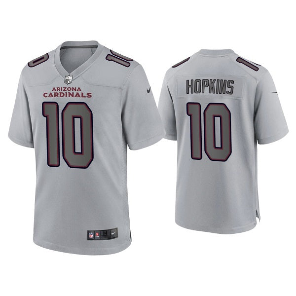 Custom Men’s Arizona Cardinals #10 DeAndre Hopkins Grey Atmosphere Fashion Stitched Game Jersey