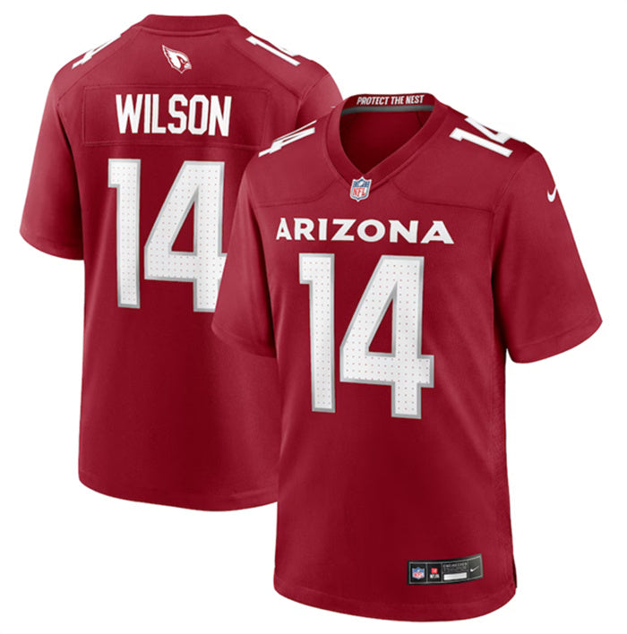 Custom Men’s Arizona Cardinals #14 Michael Wilson Red Stitched Football Game Jersey