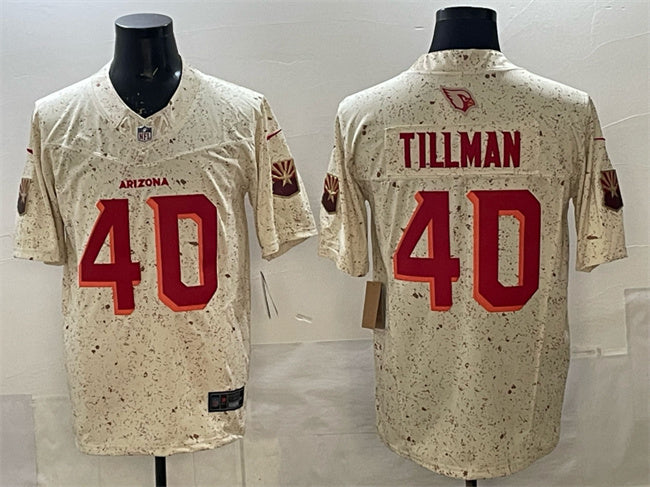 Custom Men’s Arizona Cardinals #40 Pat Tillman 2025 F.U.S.E. Rivalries Vapor Untouchable Limited Stitched Jersey