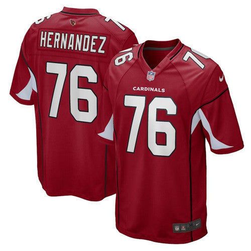 Custom Men’s Arizona Cardinals #76 Will Hernandez Red Stitched Game Jersey
