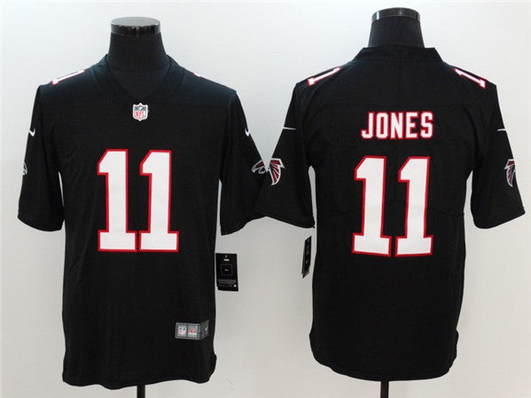 Custom Men’s Atlanta Falcons #11 Julio Jones Red 2020 Team Big Logo Limited Stitched Jersey