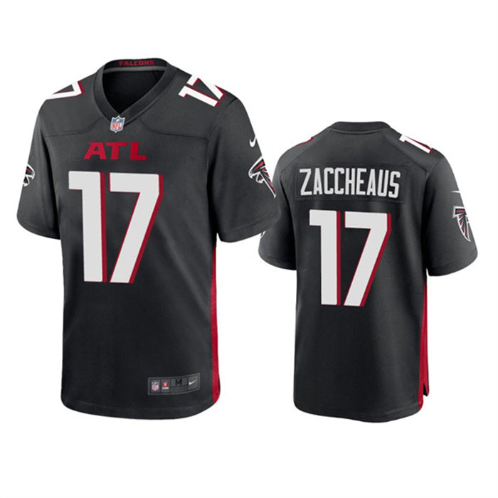 Custom Men’s Atlanta Falcons #17 Olamide Zaccheaus Black Stitched Football Game Jersey