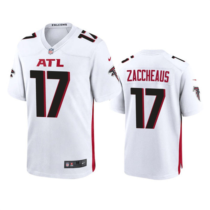 Custom Men’s Atlanta Falcons #17 Olamide Zaccheaus White Stitched Football Game Jersey