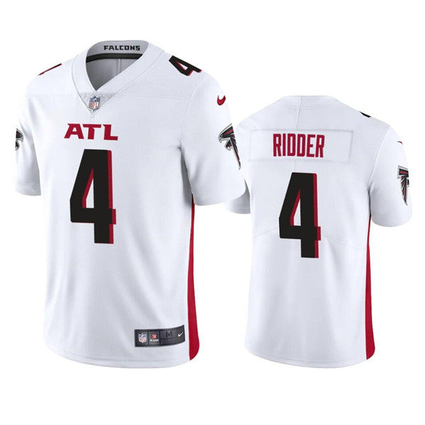 Custom Men’s Atlanta Falcons #4 Desmond Ridder White Vapor Untouchable Limited Stitched Jersey