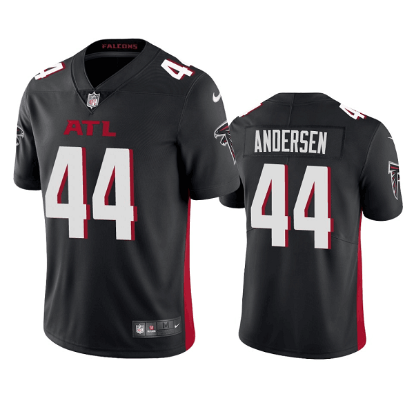 Custom Men’s Atlanta Falcons #44 Troy Andersen Black Vapor Untouchable Limited Stitched Jersey