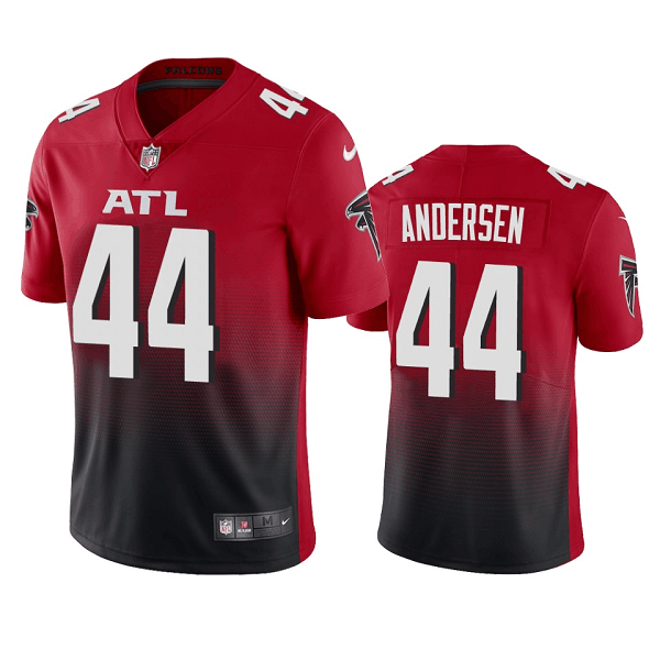 Custom Men’s Atlanta Falcons #44 Troy Andersen Red Vapor Untouchable Limited Stitched Jersey