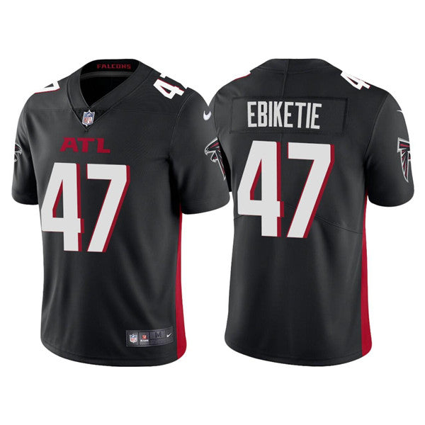 Custom Men’s Atlanta Falcons #47 Arnold Ebiketie Black Vapor Untouchable Limited Stitched Jersey