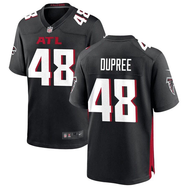Custom Men’s Atlanta Falcons #48 Bud Dupree Black Stitched Football Game Jersey