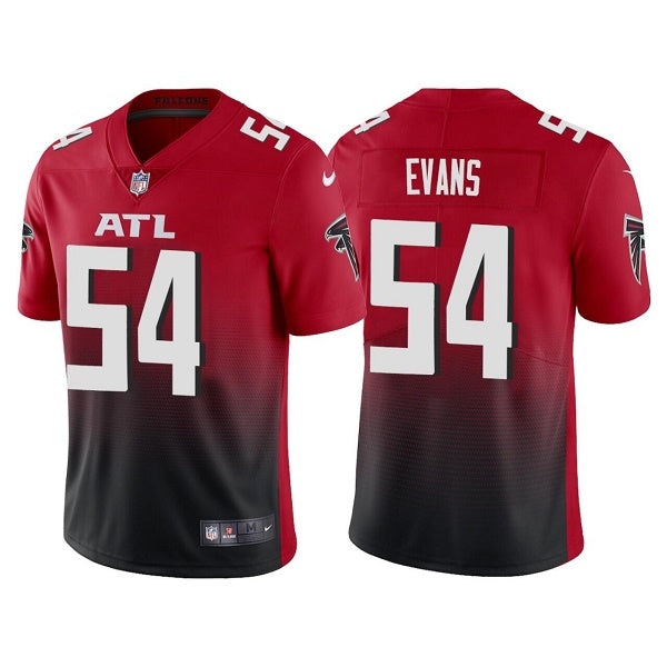 Custom Men’s Atlanta Falcons #54 Rashaan Evans Red Black Vapor Untouchable Limited Stitched Jersey