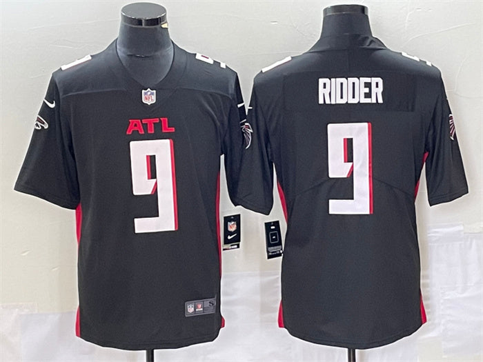 Custom Men’s Atlanta Falcons #9 Desmond Ridder New Black Vapor Untouchable Limited Stitched Jersey