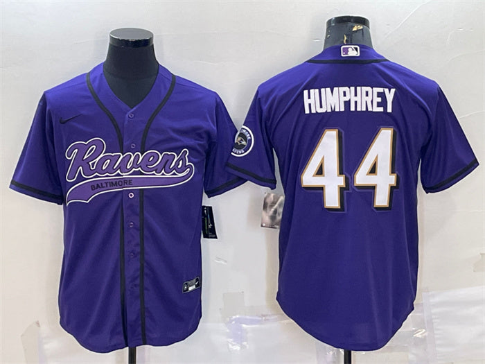 Custom Men’s Baltimore Ravens #44 Marlon Humphrey Purple Vapor Untouchable Limited Stitched Jersey