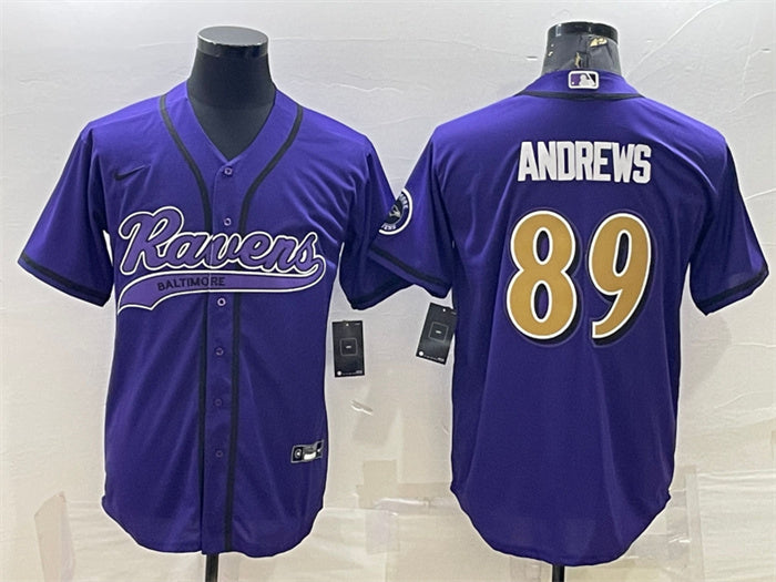 Custom Men’s Baltimore Ravens #89 Mark Andrews Purple Color Rush Limited Jersey