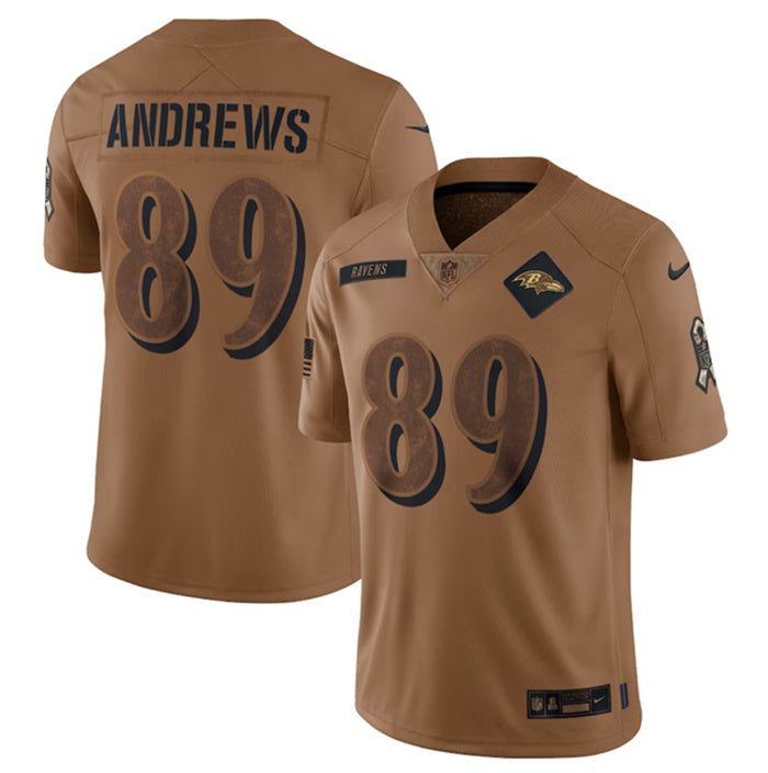 Custom Men’s Baltimore Ravens Active Player Custom 2023 Salute To Service Limited Jersey