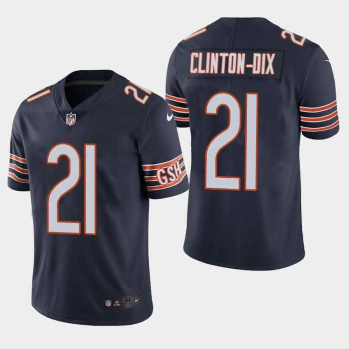 Custom Men’s Bears #21 Clinton-Dix Bears HaHa Navy Vapor Untouchable Limited Jersey