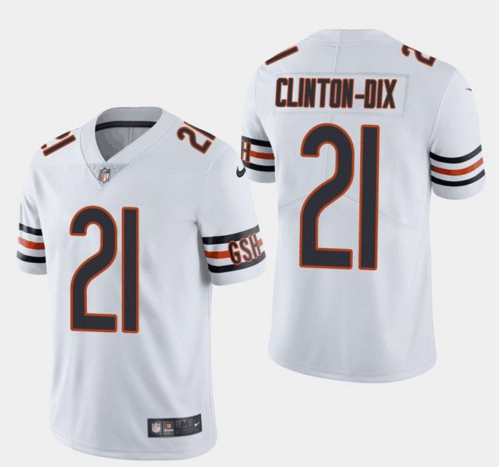 Custom Men’s Bears #21 Clinton-Dix Bears HaHa White Vapor Untouchable Limited Jersey