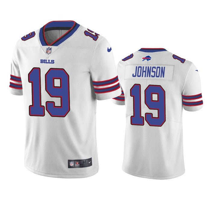 Custom Men’s Buffalo Bills #19 KeeSean Johnson White Vapor Untouchable Limited Stitched Jersey