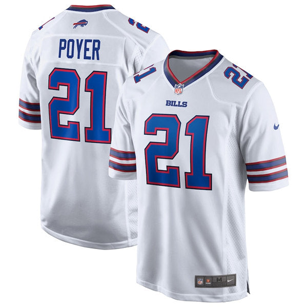 Custom Men’s Buffalo Bills #21 Jordan Poyer White Stitched Game Jersey