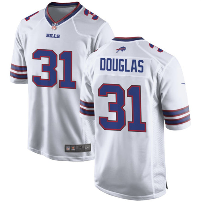 Custom Men’s Buffalo Bills #31 Rasul Douglas White Stitched Football Game Jersey