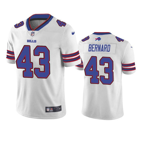 Custom Men’s Buffalo Bills #43 Terrel Bernard White Vapor Untouchable Limited Stitched Jersey