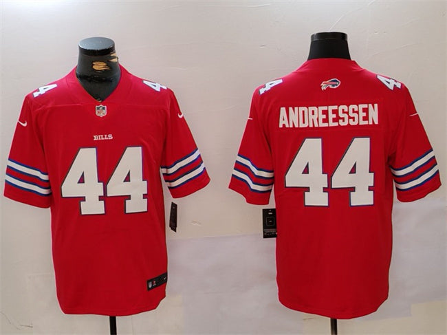 Custom Men’s Buffalo Bills #44 Joe Andreessen Red Vapor Untouchable Limited Stitched Jersey